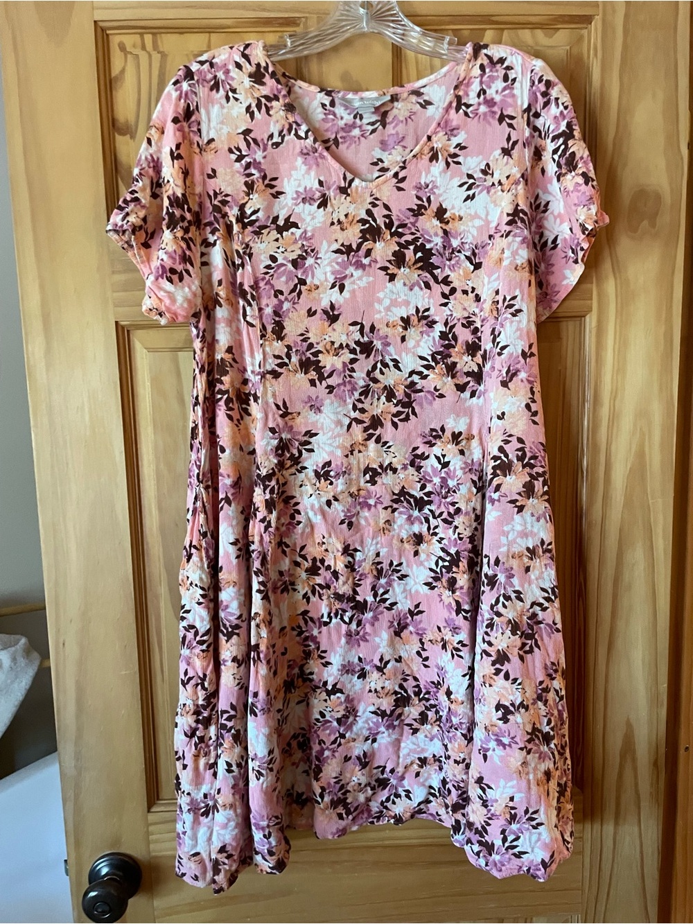 Woman Within Pink Floral Dress